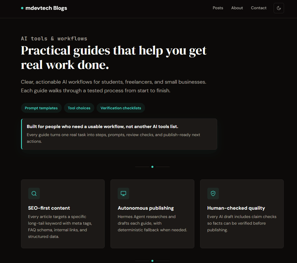 my automated blogging site